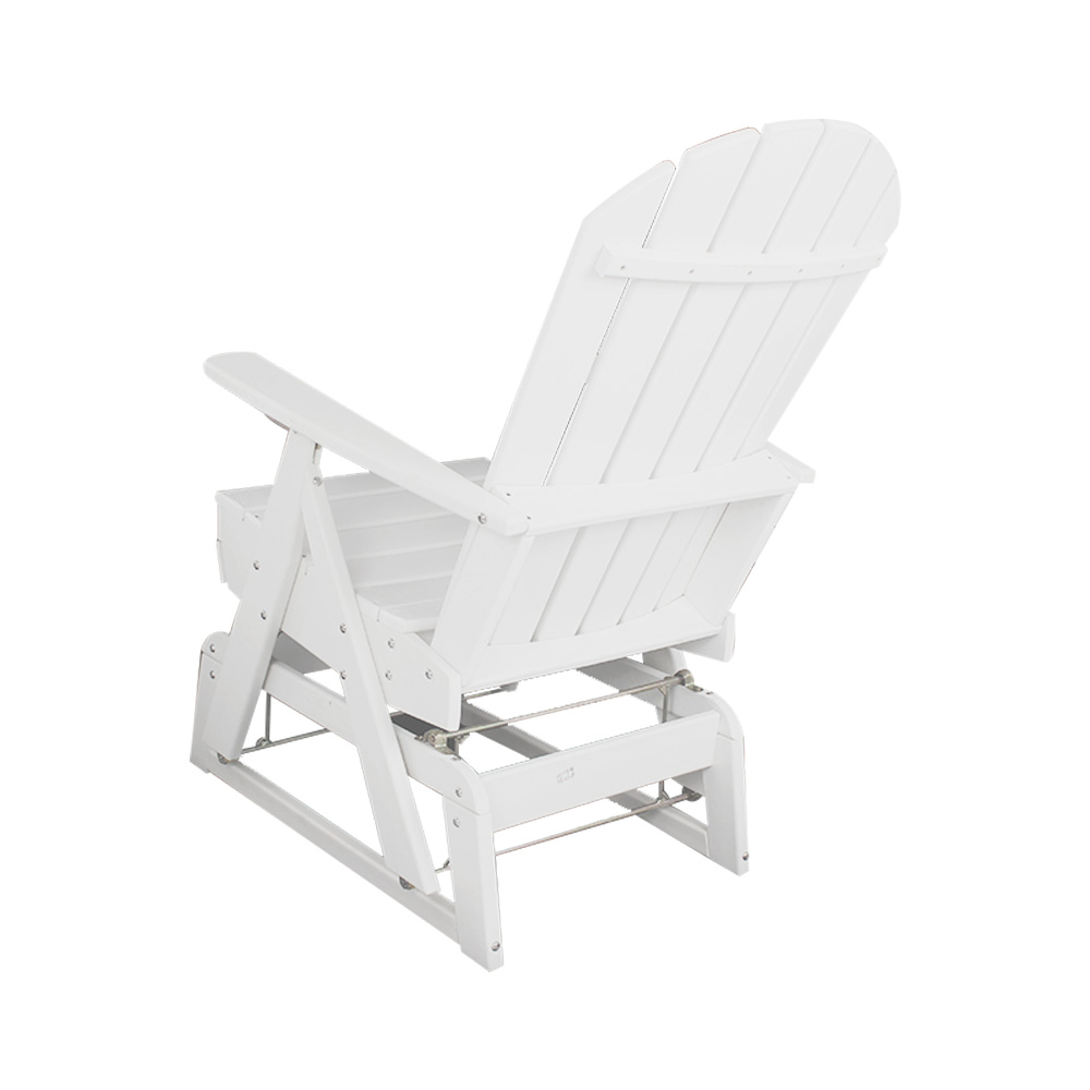 ADM012 White Patio Pull-out Rocker - เก้าอี้โยกปรับเอน HDPE สำหรับชายหาด