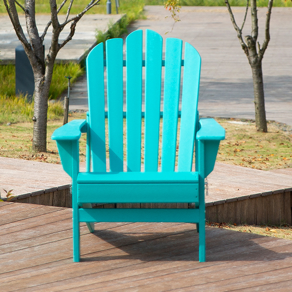 ADM010 เก้าอี้ HDPE พับได้ สีฟ้า - Adirondack Chair Folding