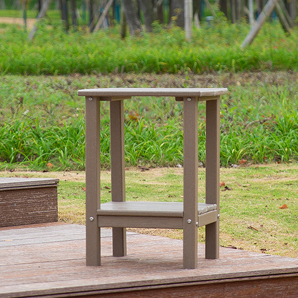 TTM004 ชุดโต๊ะข้างสวน HDPE โบราณ Adirondack ชุดโต๊ะข้างทรงสี่เหลี่ยม